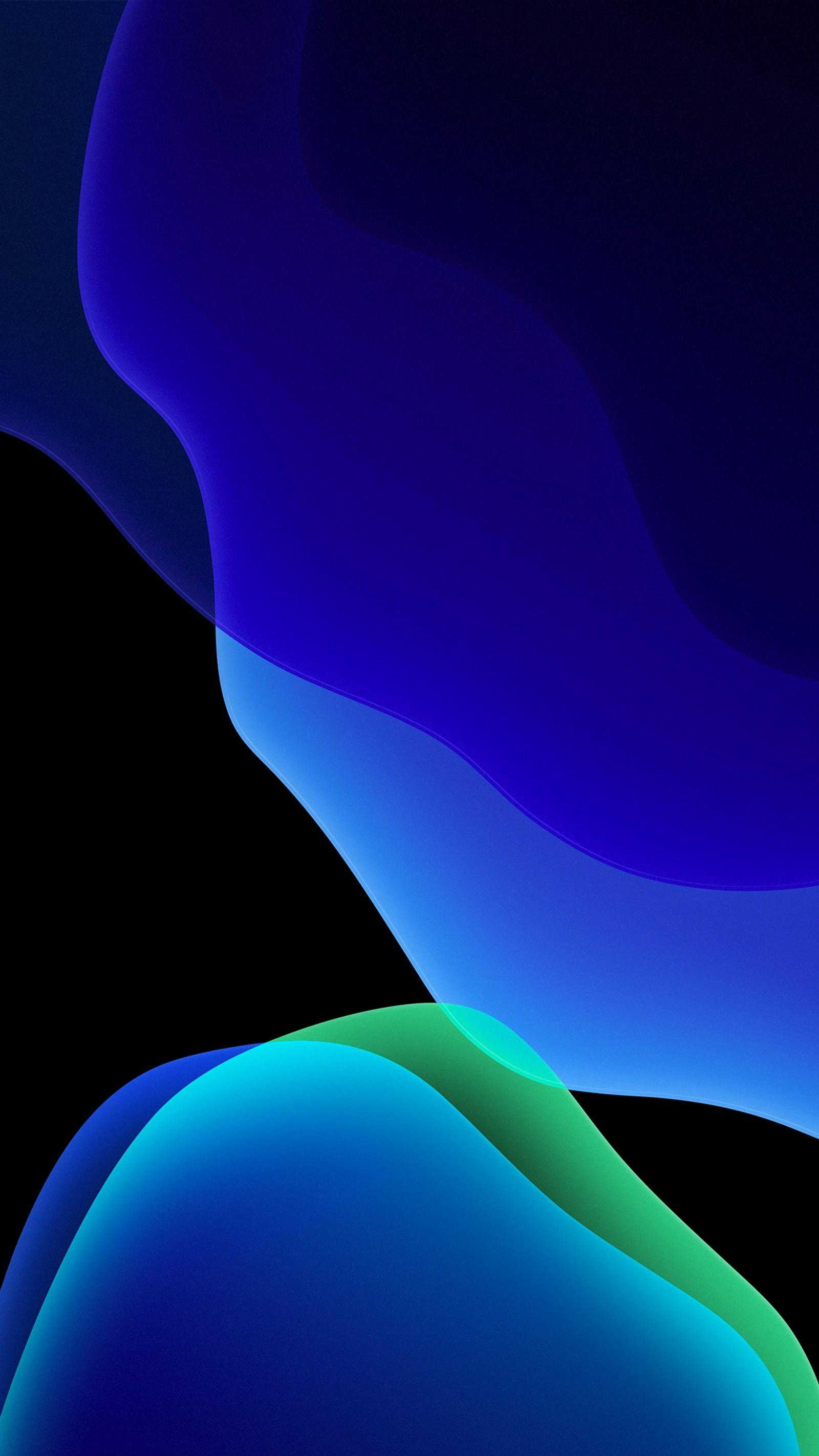 A close up of a blue and green abstract background with a black background (abej, apple ios 13, beograd)