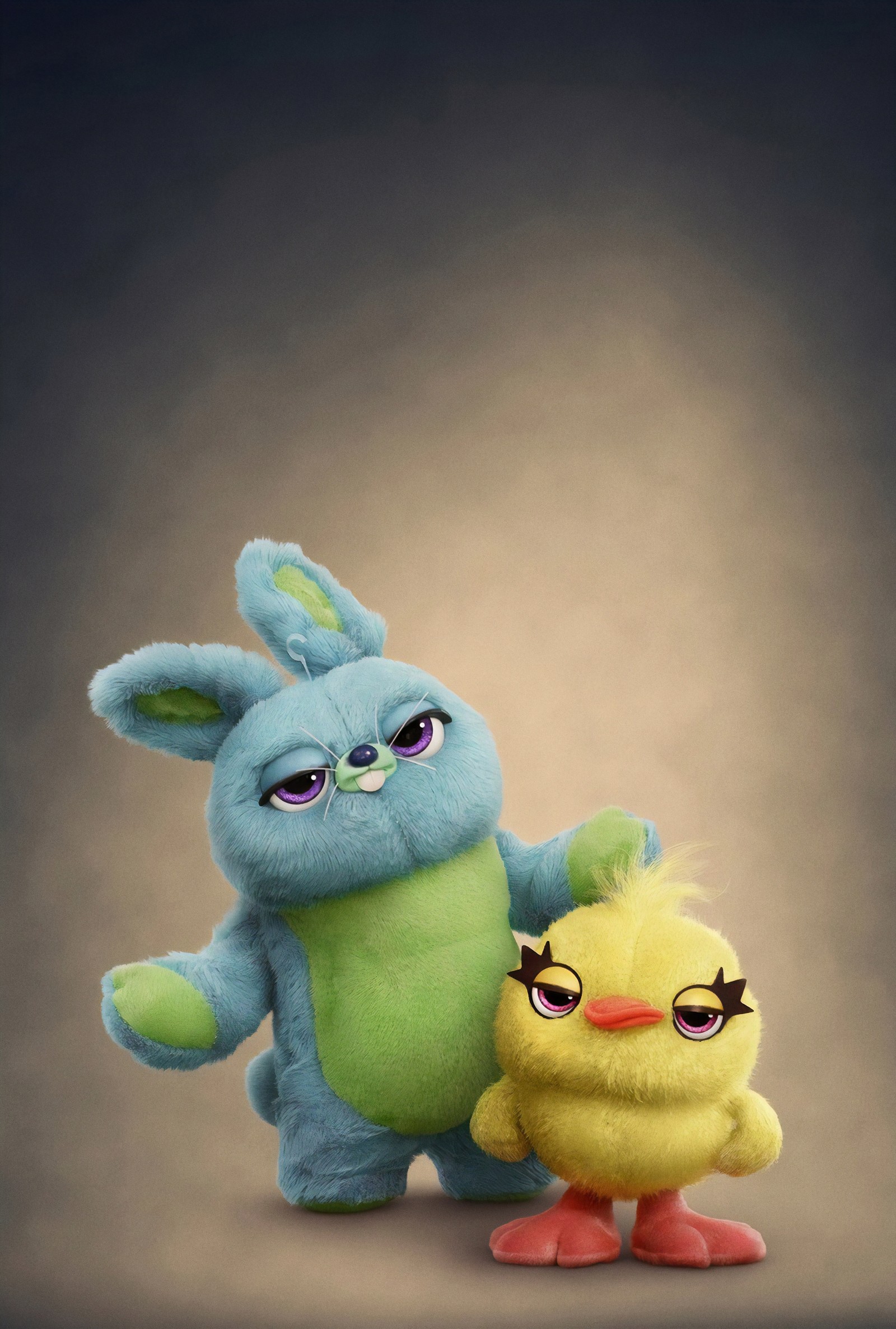 There is a small stuffed animal and a small stuffed animal (toy story 4, hd, movie, disney, pixar)