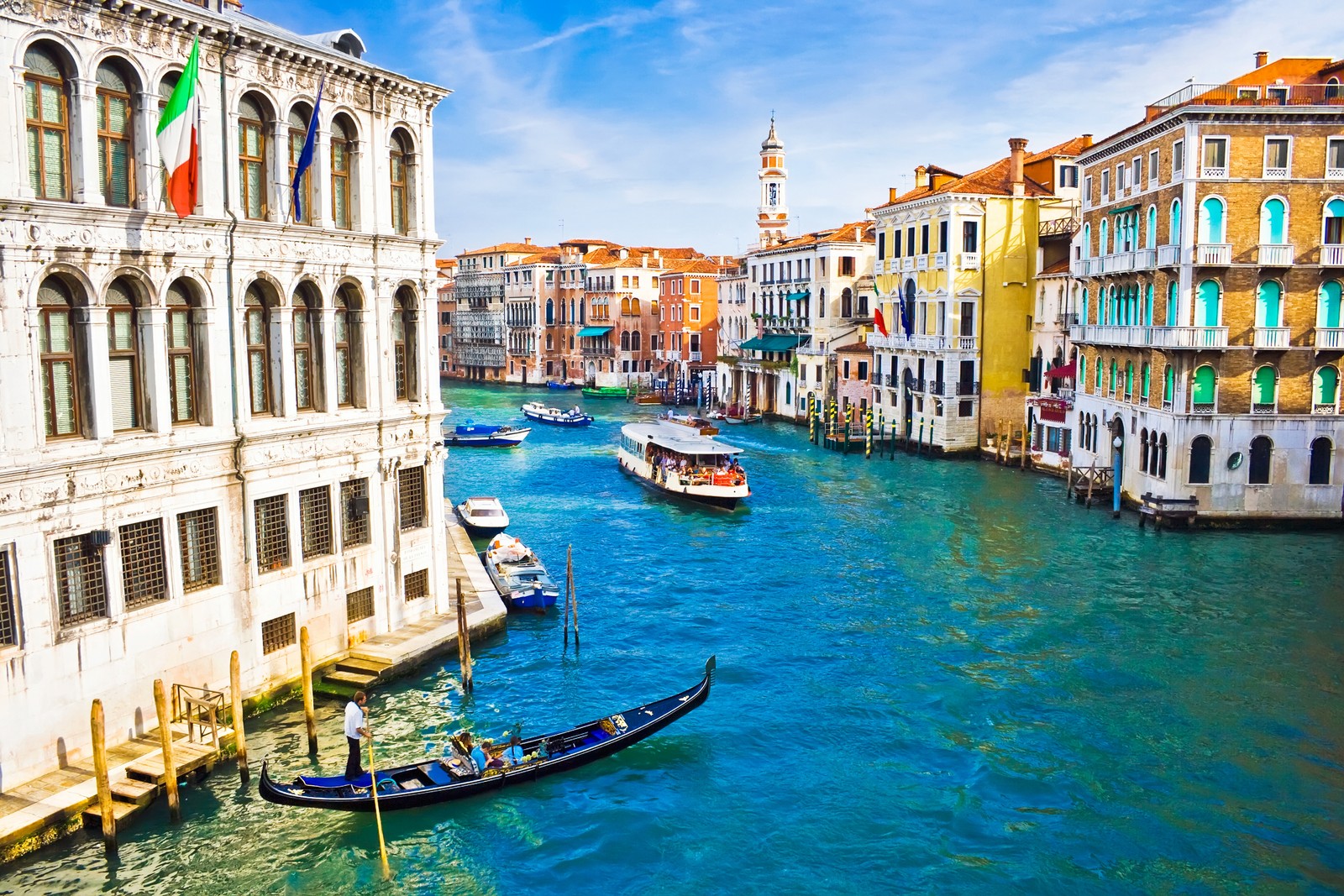 grand canal, rialto bridge, gondola, water transportation, waterway wallpaper