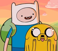 aventura, caricatura, lindo, finn, jake