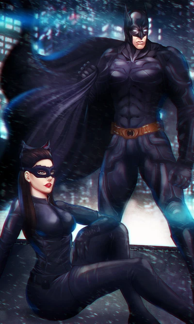 batman, desenho animado, catwoman