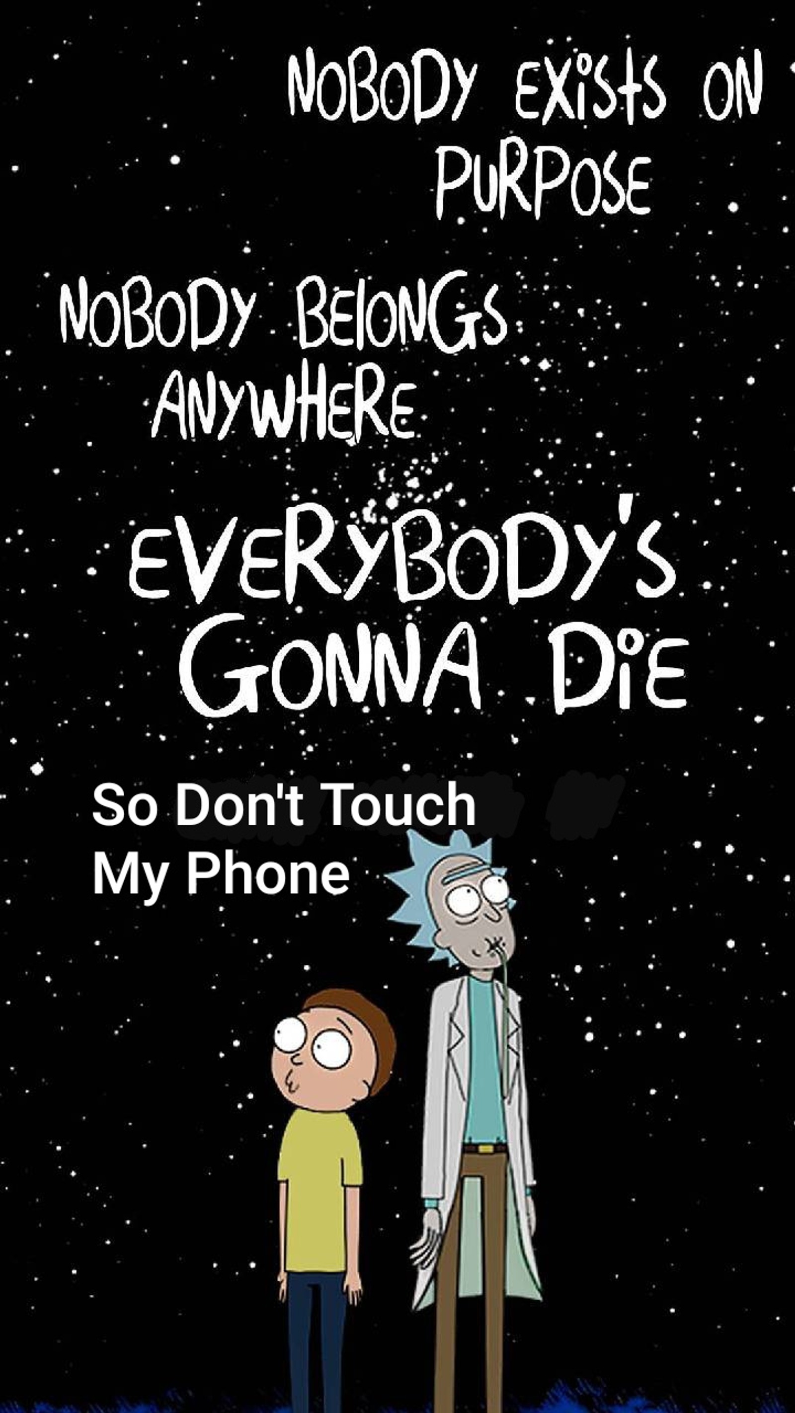 cartoons, rick and morty, dont touch my phone Download Wallpaper