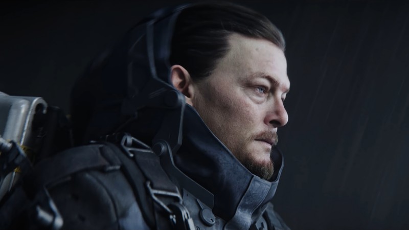 Мужчина в черной куртке и рюкзаке смотрит в сторону (death stranding, видеоигра, сам портер бриджес, sam porter bridges, норман ридус)