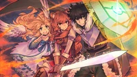 naofumi iwatani, raphtalia, filo, the rising of the shield hero, tate no yuusha no nariagari wallpaper