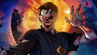 Zombie Doctor Strange in a Marvel Multiverse Collapse