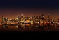 city, cityscape, skyline, night, urban area wallpaper