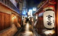 alley, street, night, tokyo, kyoto wallpaper