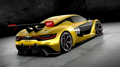 Renault R.S. 01: Яркий желтый суперкар, созданный для гоночного совершенства.