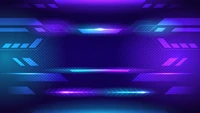 Neon-Illuminated Web Banner for Streaming Media and Gaming