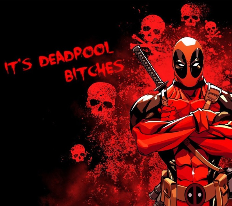 Обои deadpool б***ь от - deadpool - б***ь (комиксы, marvel)