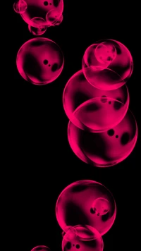 abstract, bubbles, iphone7, iphone7plus, pink wallpaper