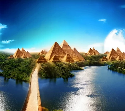 égypte, fantaisie, pyramide