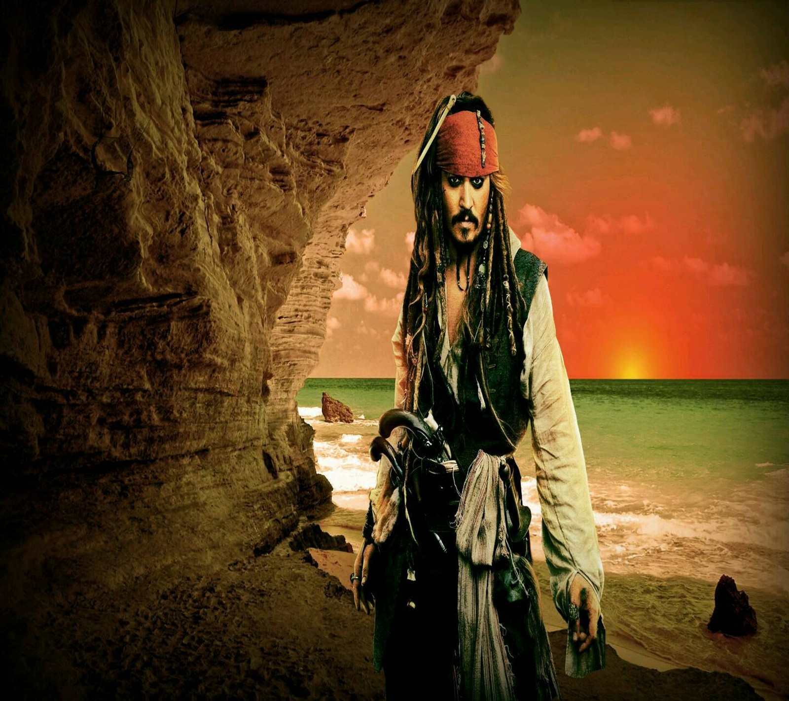 Cartel de la película "piratas del caribe" (asombroso, amor)