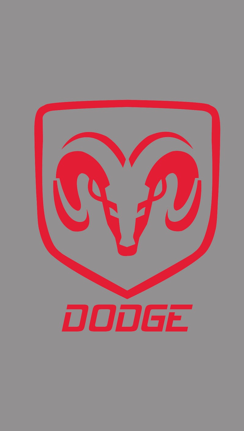 Логотип dodge на сером фоне (fwdegf, rgzcv)