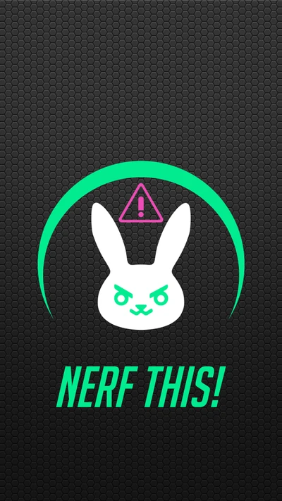 Emblema icónico de "¡Nerfear esto!" de D.Va de Overwatch