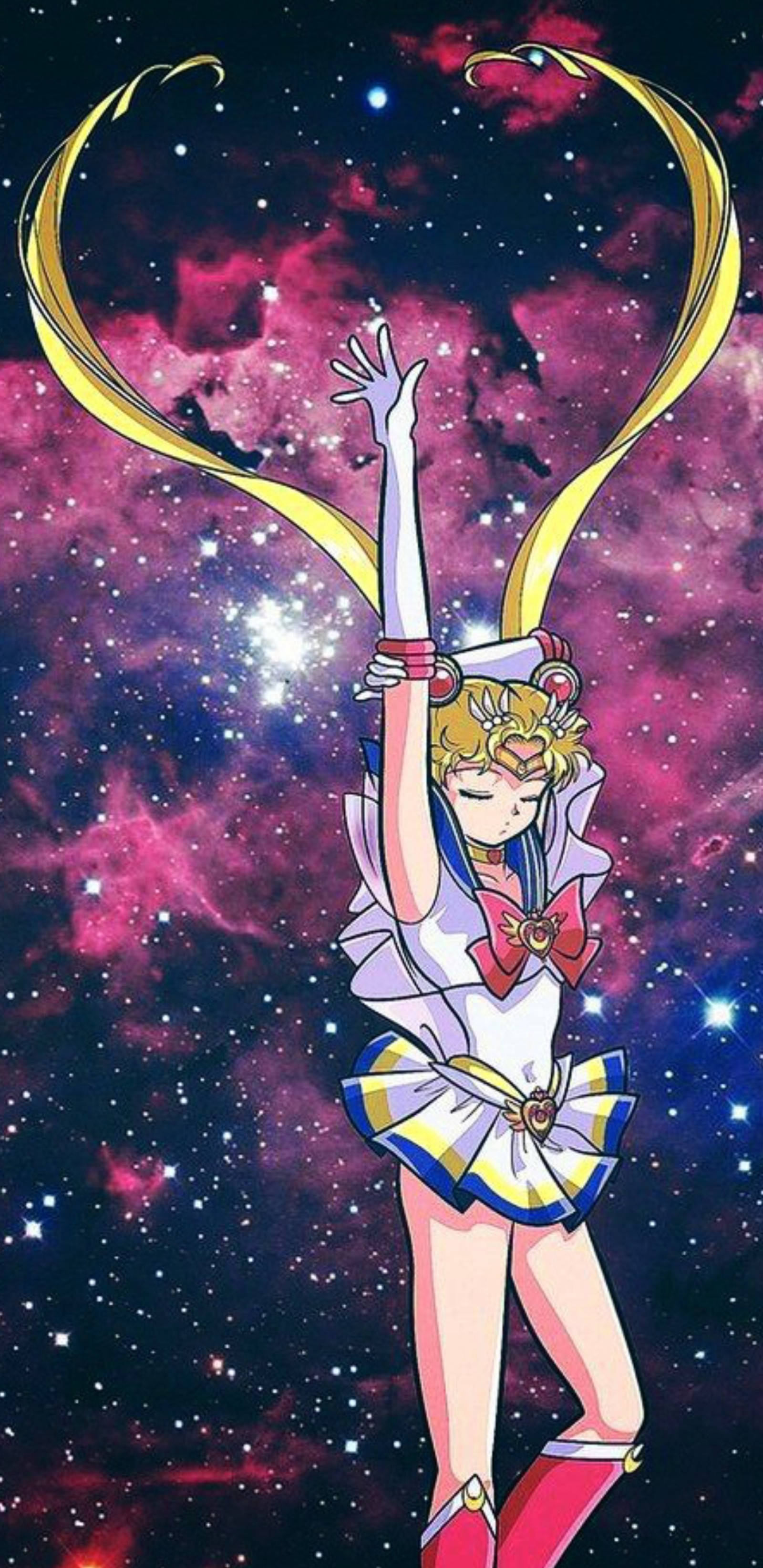 Baixar papel de parede anime, galáxia, sailor moon, estrelas, super