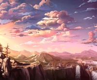 anime, landscape, manga wallpaper