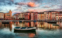 water transportation, waterway, reflection, water, town