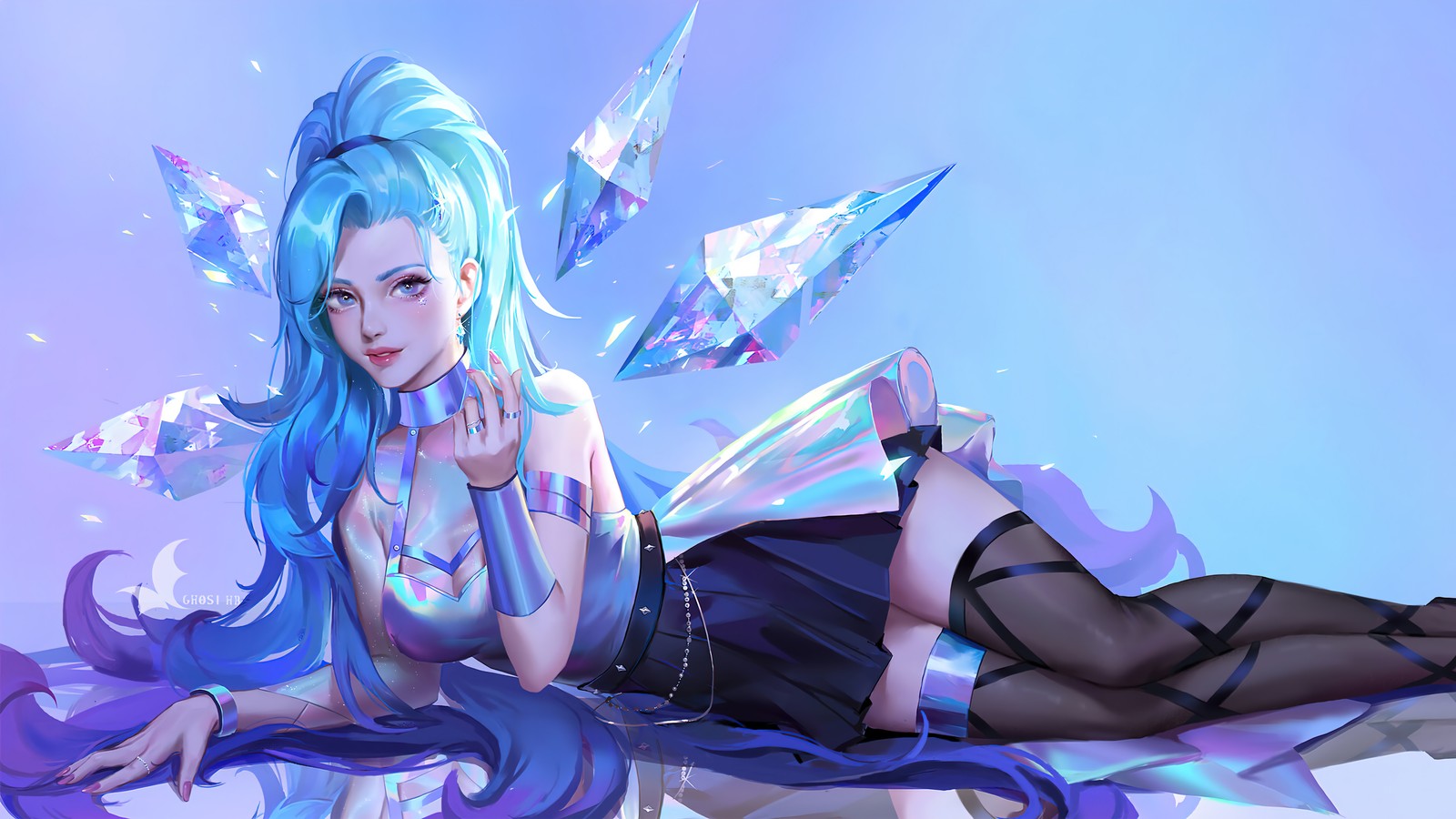 Baixar papel de parede seraphine, kda, tudo para fora, league of legends, lol