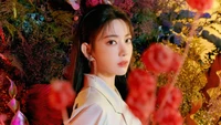 Miyawaki Sakura Surrounded by Blossoms in a Vibrant Floral Setting