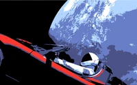 Tesla Roadster in Space: An Astronaut Driving Beyond Earth