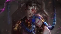 silco, jinx, arcane, league of legends, video game wallpaper