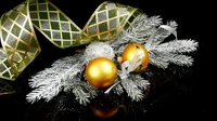 Elegant Christmas Ornaments and Spruce Decor