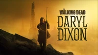 Daryl Dixon em uma paisagem pós-apocalíptica da série The Walking Dead, 2023.