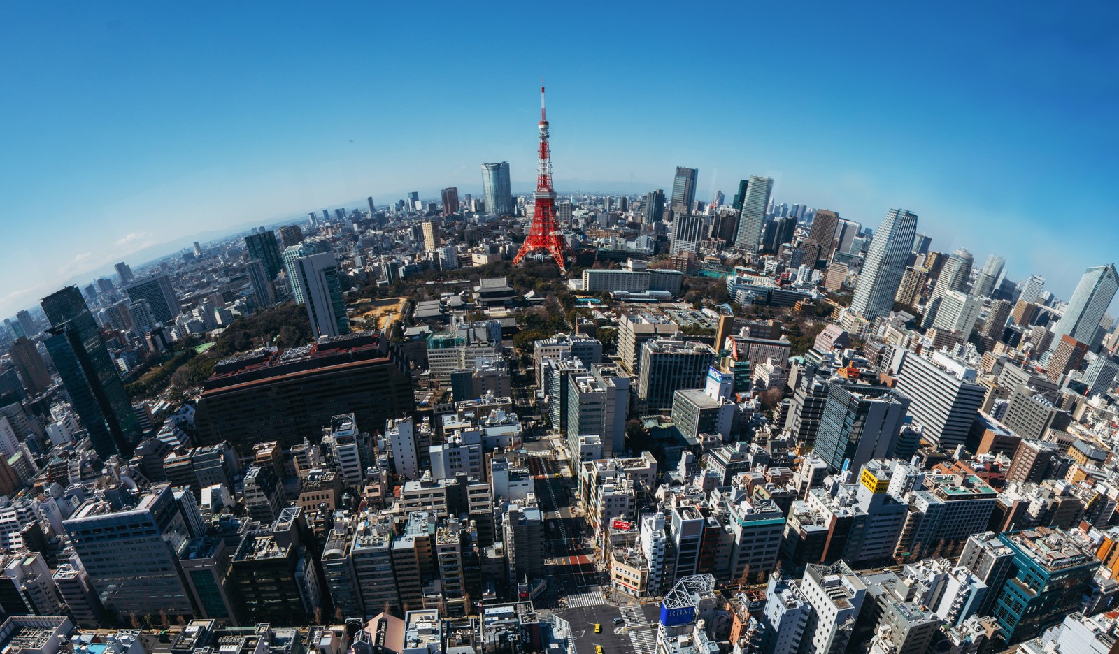 Lade tokyo tower, stadtgebiet, stadtbild, stadt, metropole Hintergrund herunter