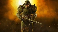 Doom Slayer en action : Le combattant ultime contre les ténèbres