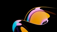 Multicolor Abstract Design on Black Background