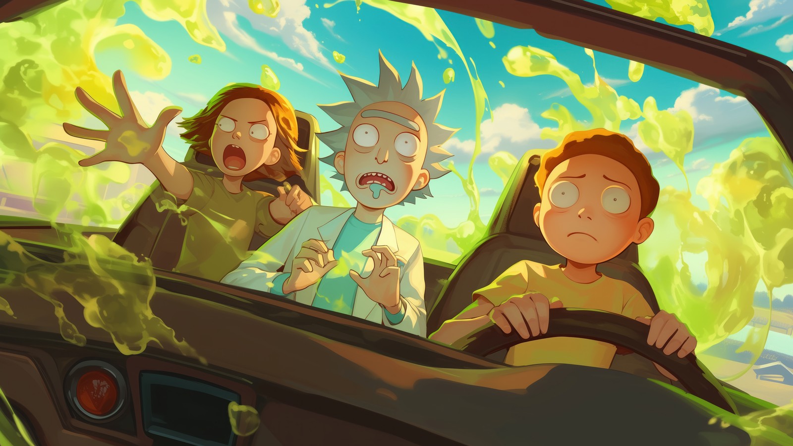 Descargar fondo de pantalla rick y morty, rick and morty, series de televisión, caricatura, rick sanchez