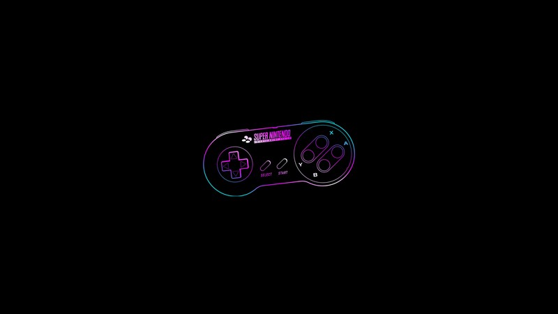 Крупный план контроллера видеоигры на черном фоне (super nintendo console, минималистичный, черный фон, amoled, простой)