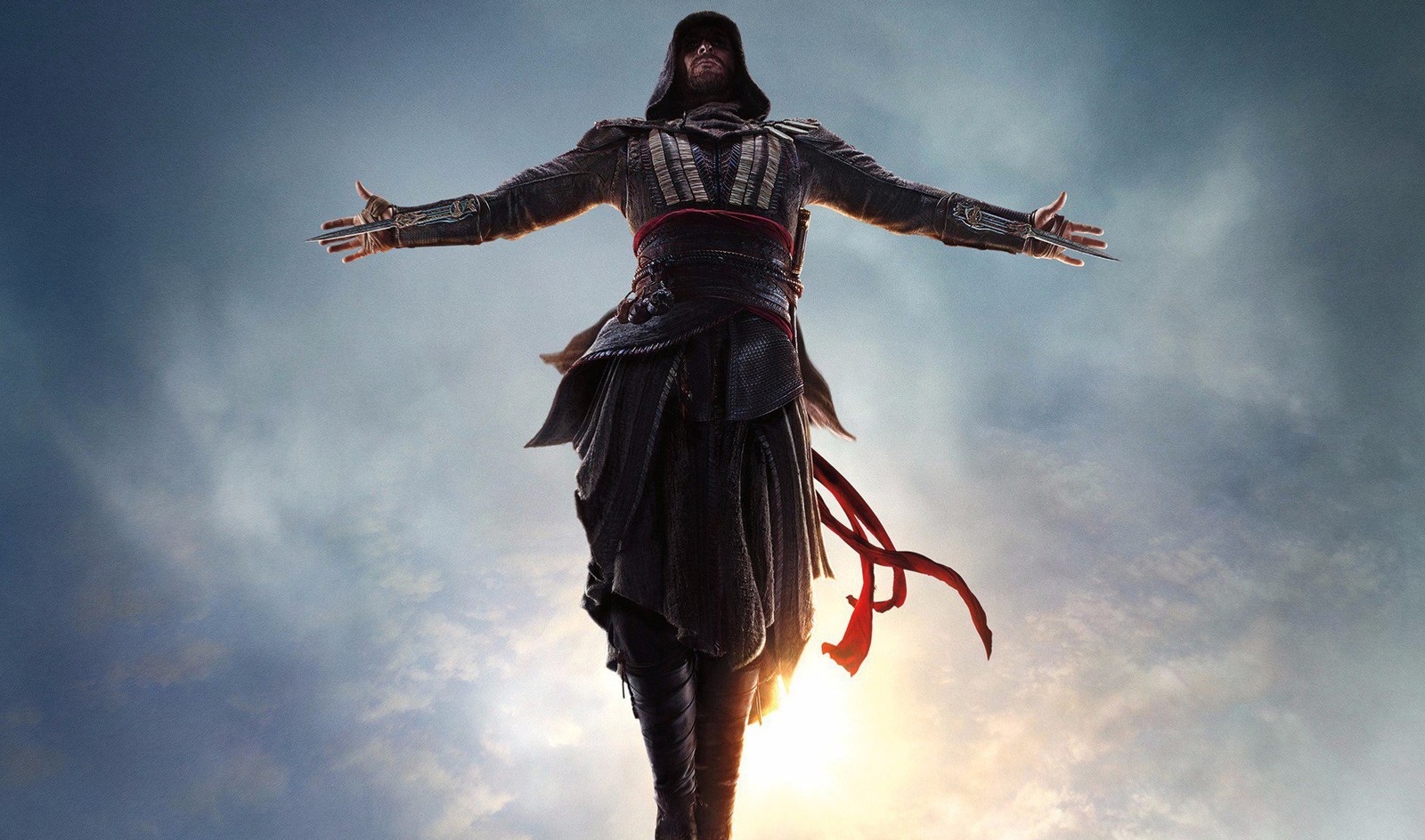 Персонаж assassin's creed летит высоко в небе с распростертыми руками (ассасинс крид откровения, облако, веселье, мир, видео)