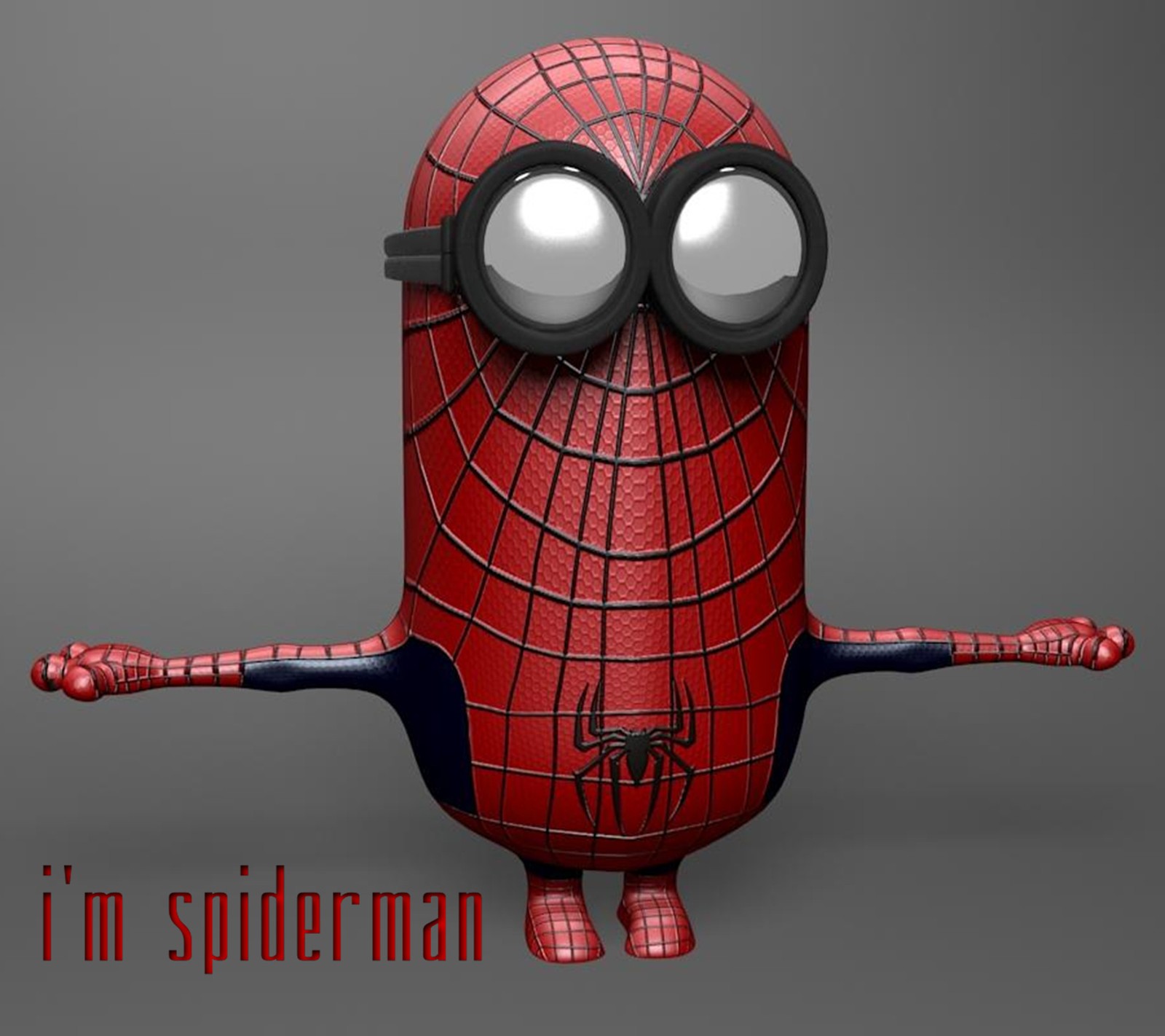 Крупный план паука с очками (смешной, minion, человек паук, spiderman)