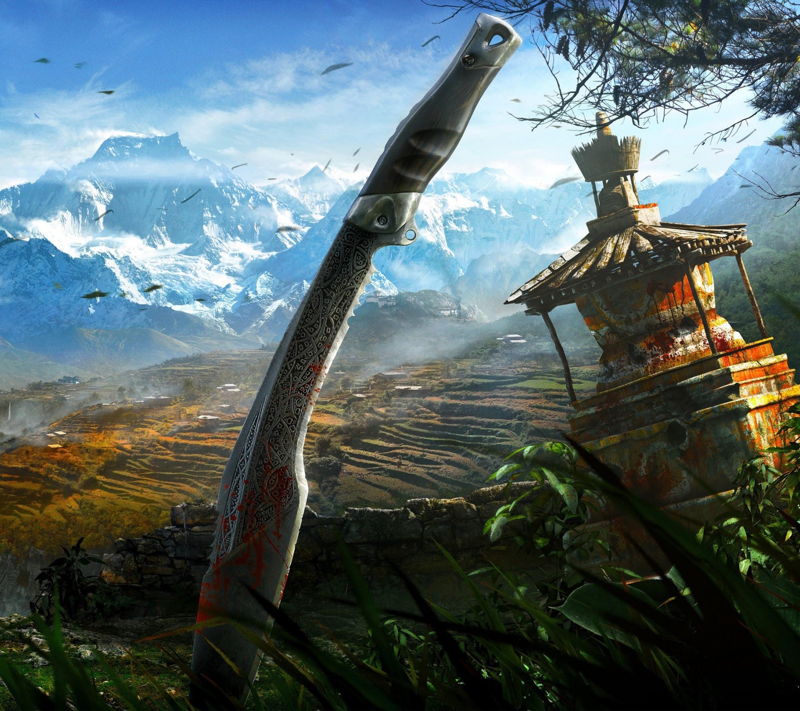 Téléchargez le fond d'écran far cry, himalaya, couteau