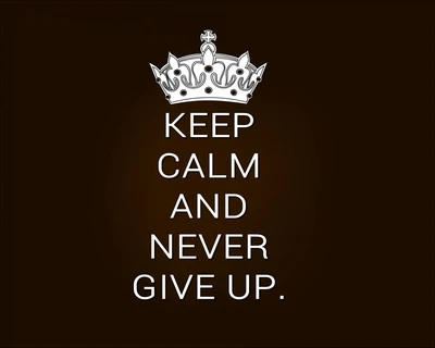 Keep Calm and Never Give Up: A Reminder for Life