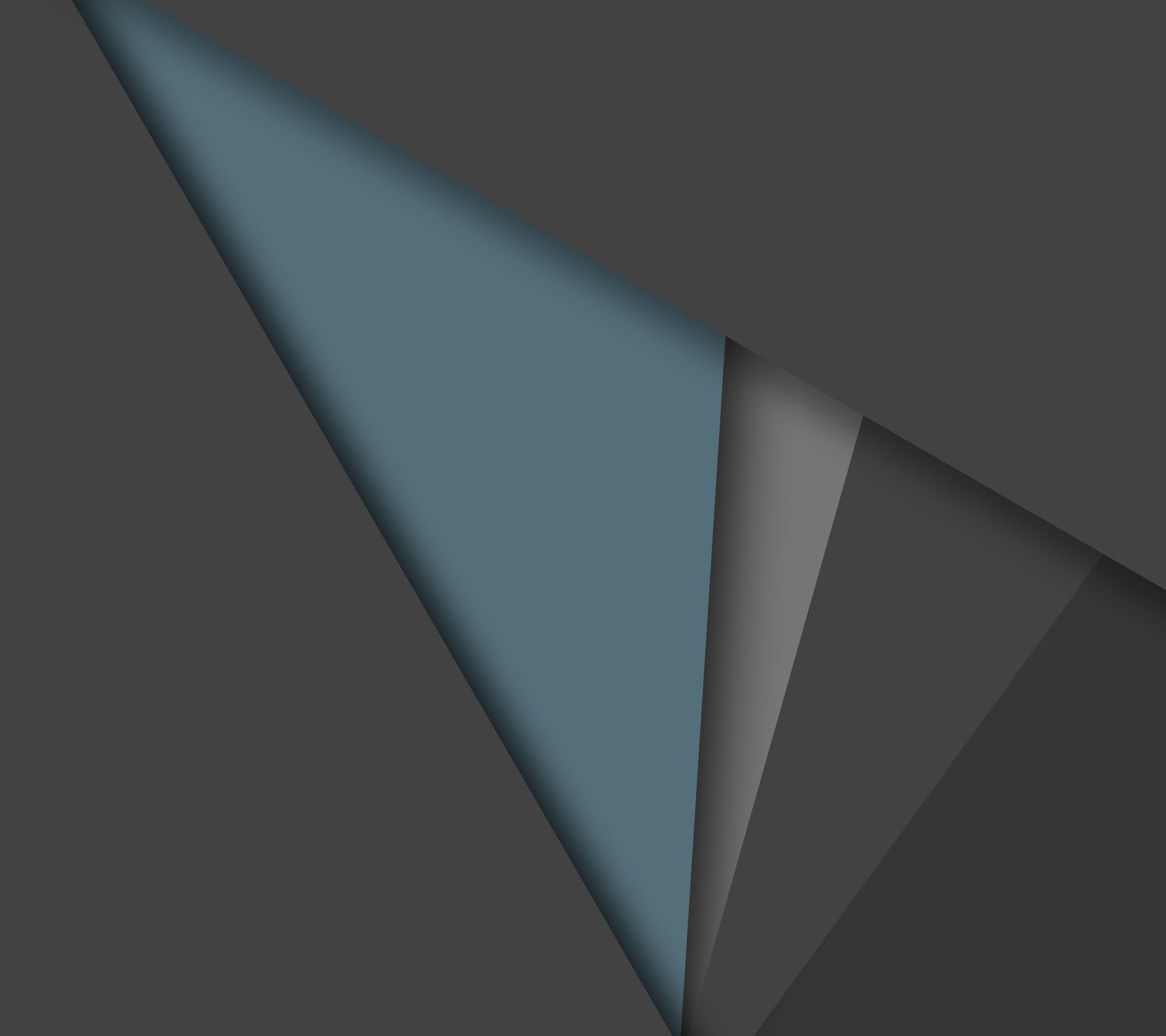 A close up of a black and blue wallpaper with a corner (abstract, flat, gray, material, shapes)