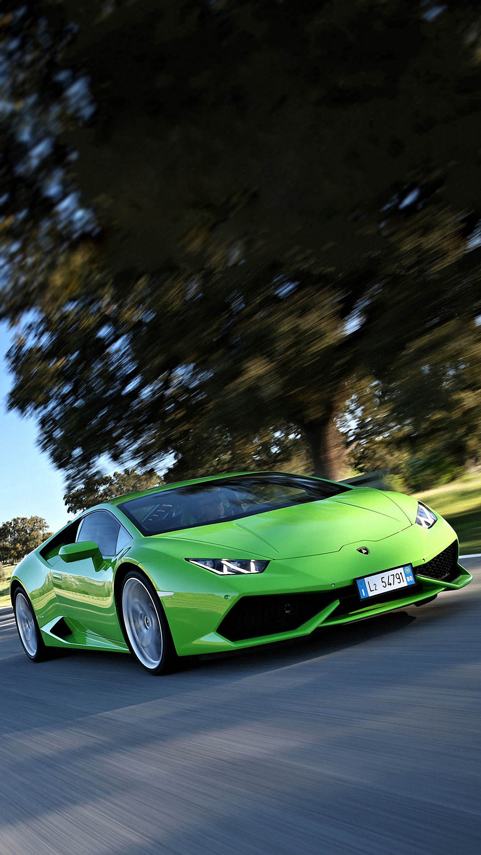 Скачать обои зелёный, huracan, lamborghini