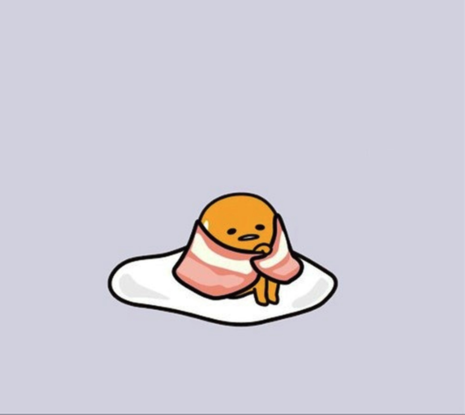 Ein cartoon-ei mit einer decke darauf (speck, gudetama, kawaii, faules ei)