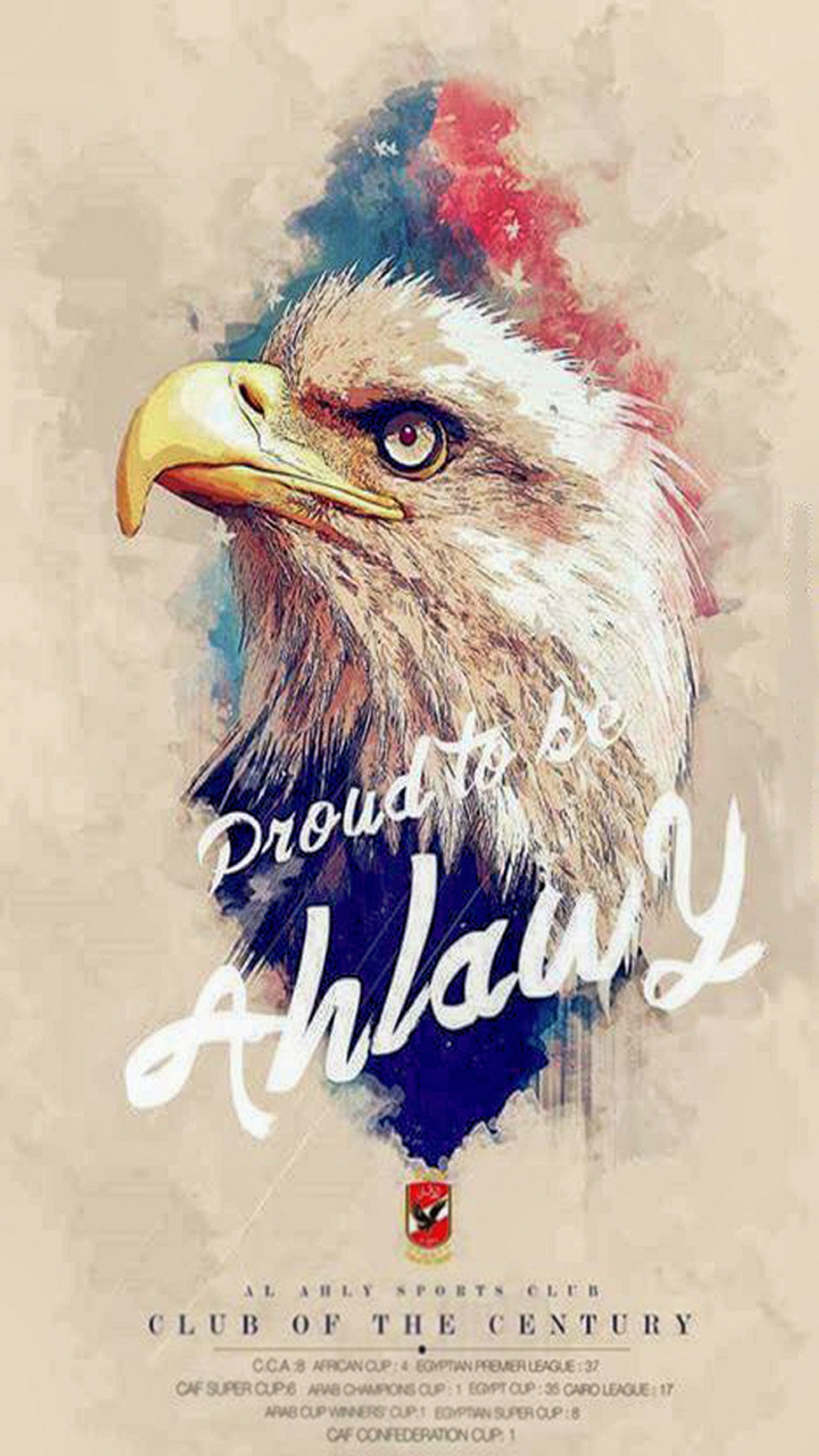 A poster with an eagle and the words, do not be afraid (sport, red, team)