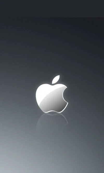 Logo Apple brillant sur un fond subtil