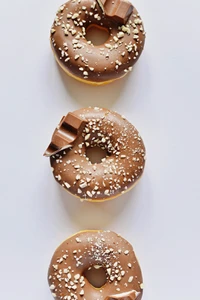 doughnut, chocolate, dessert, glaze, pastry wallpaper