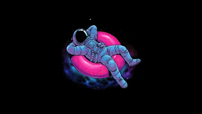 Chill Astronaut Relaxing in Space