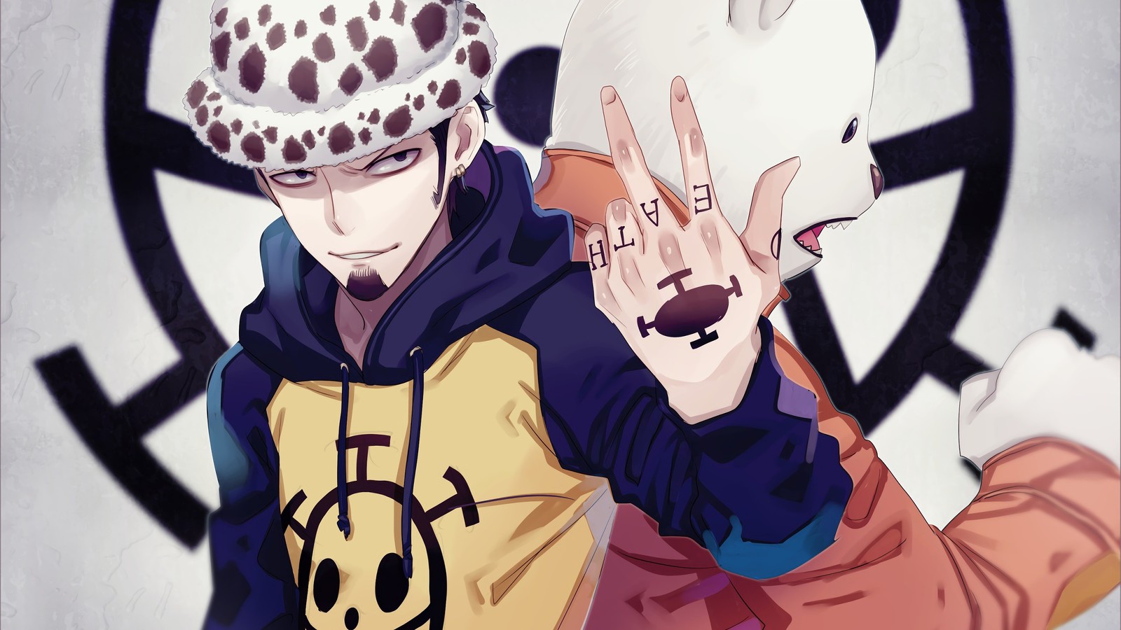 Téléchargez le fond d'écran trafalgar law, bepo, one piece, anime