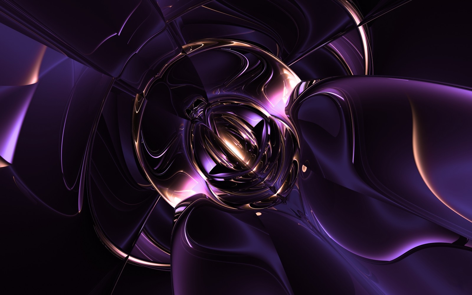 Un primer plano de un diseño abstracto en púrpura y negro (púrpura, arte fractal, violeta, ligero, oscuro)