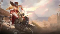 Personnage Cowgirl de l'Ouest dans PUBG Mobile Battlegrounds