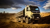 Volvo Truck Navigating Rugged Terrain