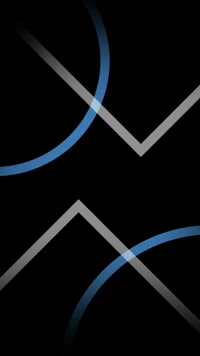 abstrait, amoled, noir, bleu, design