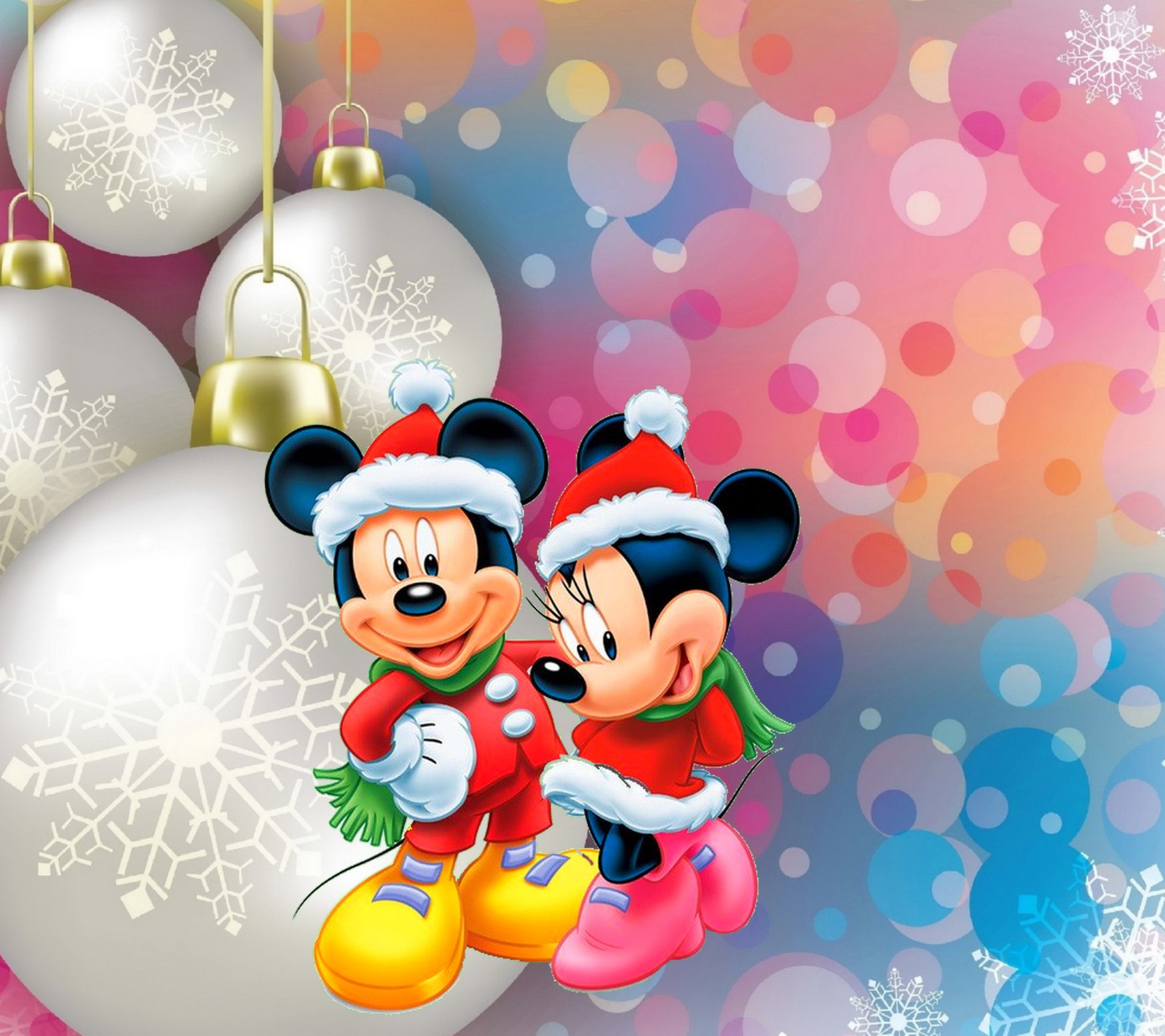 Mickey und minnie maus weihnachts-hintergrund (disney, frohe weihnachten, mickey mouse, weihnachten)